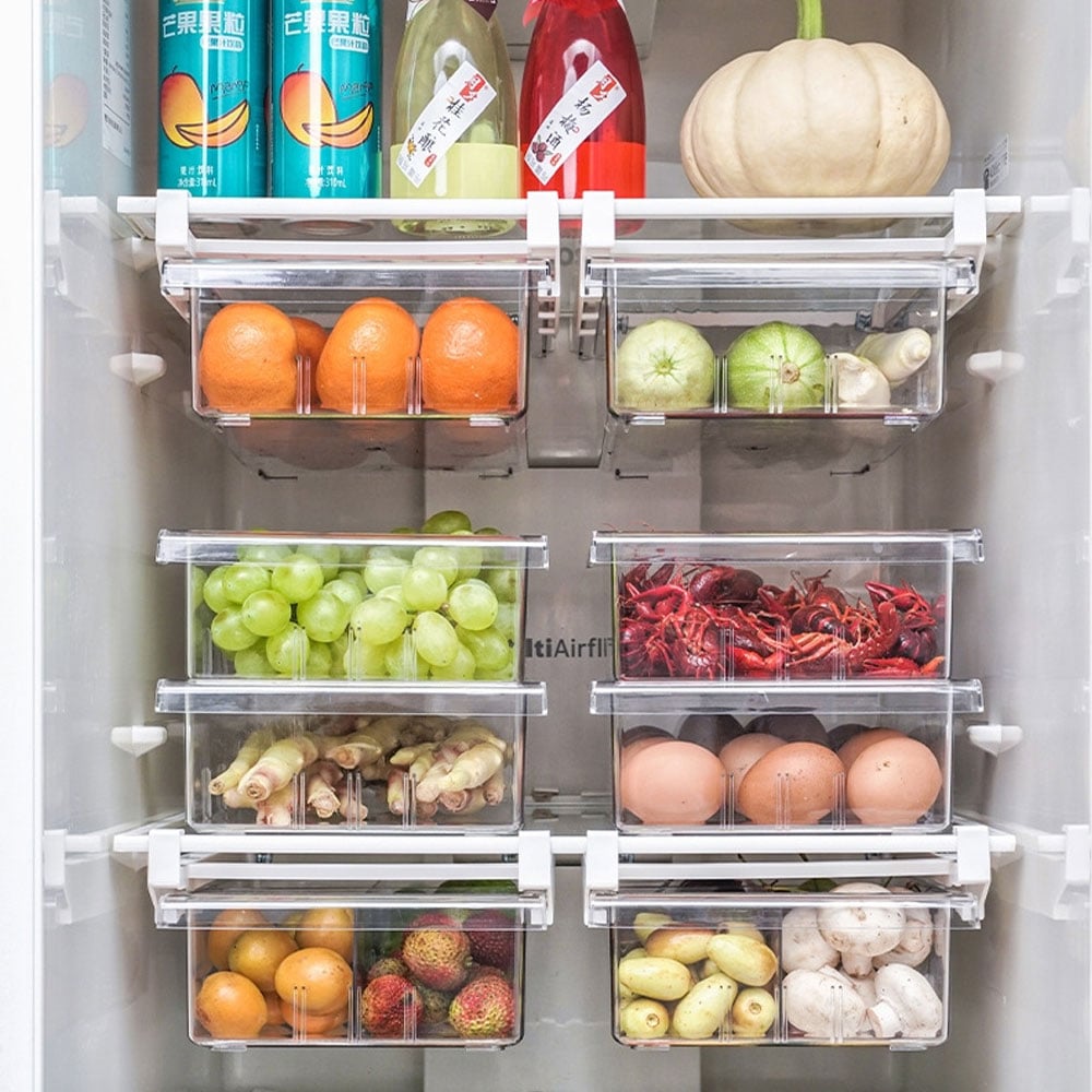 Freshbox til køleskabet med 8 rum 30,5x20x9,5cm