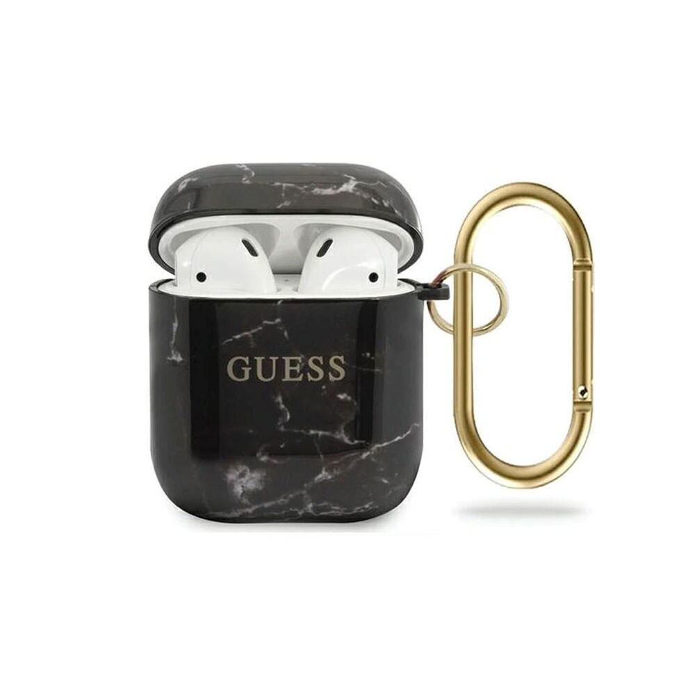 Guess Airpods Etui - Marmor / Sort