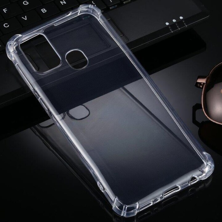 Gennemsigtigt cover med udstikkende hjørner til Samsung Galaxy M31
