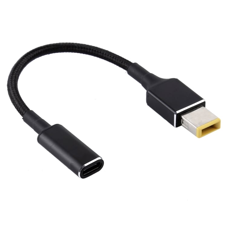 PD 100W 18.5-20V Square Pin til USB Type-C Adapter Lenovo