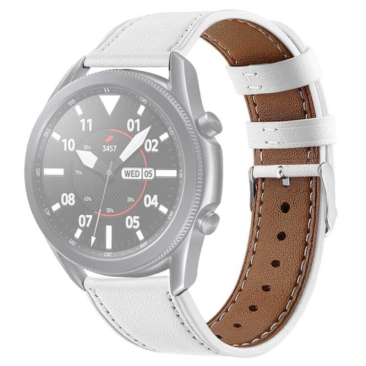 Rem i kunstlæder til Galaxy Watch 3 45mm - Hvid