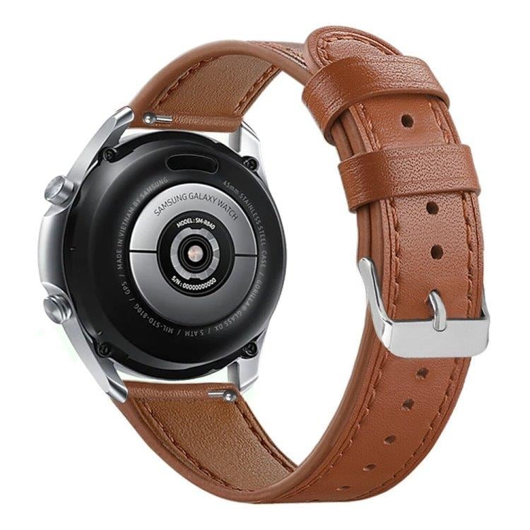 Rem i kunstlæder til Galaxy Watch 3 45mm - Brun