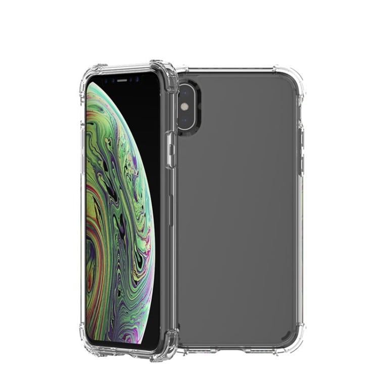 Transparent mobilcover med hårde kanter til iPhone X / XS