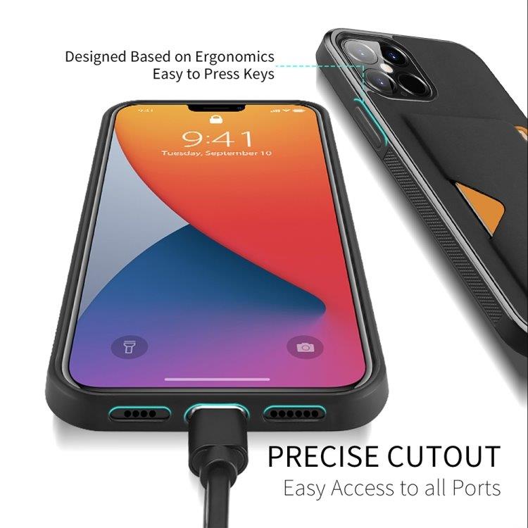 Stødtålende mobilcover med kortlomme til iPhone 12 Pro Max