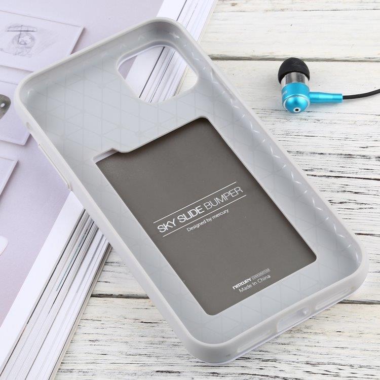 i-Jelly stødbeskyttelse med skjult kortlomme til iPhone 12 Mini -Hvid