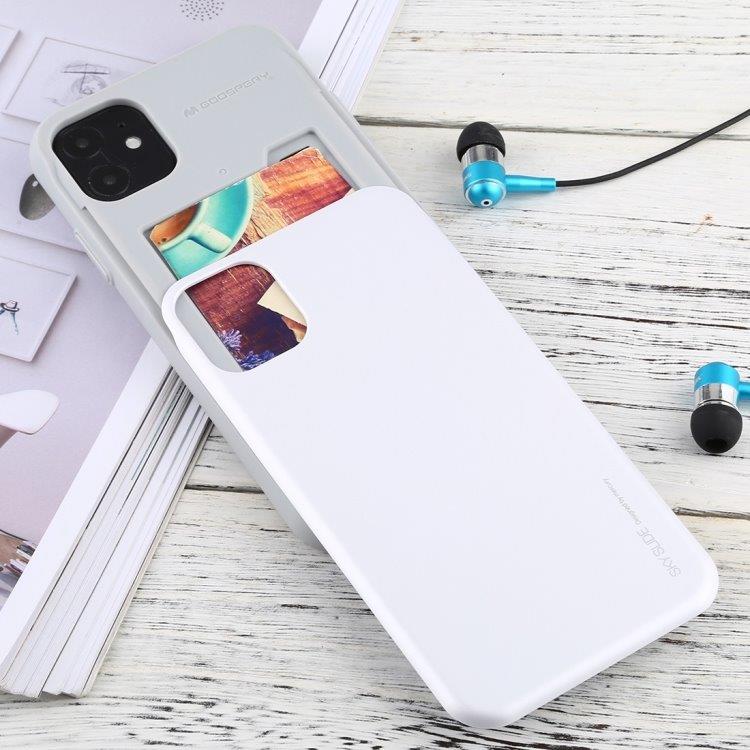 i-Jelly stødbeskyttelse med skjult kortlomme til iPhone 12 Mini -Hvid