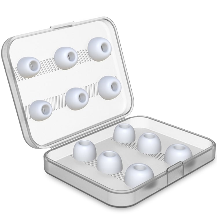 Ørepuder til AirPods Pro - 12-pak med opbevaringsetui - Hvid