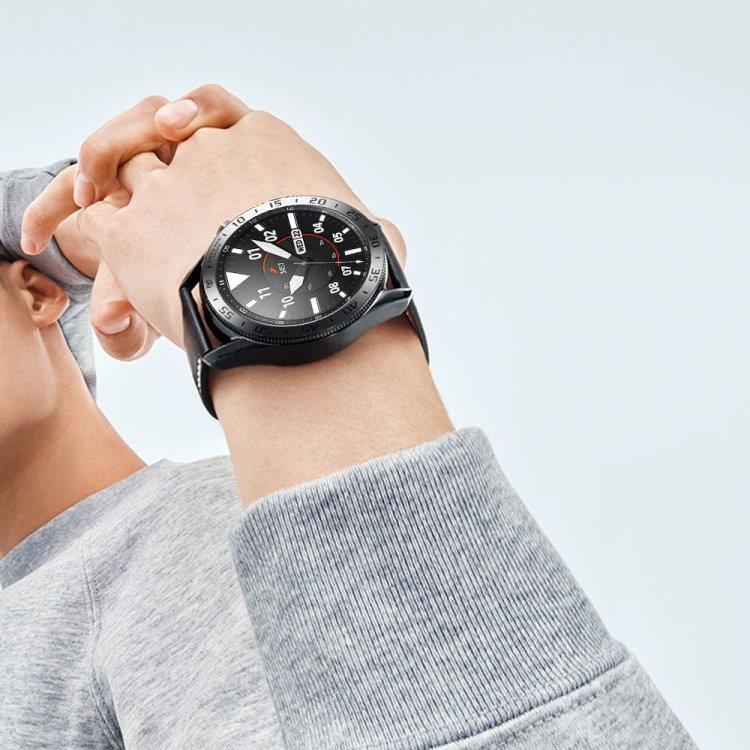 Urramme til Samsung Galaxy Watch 3 45mm - Sølvring med sorte tegn