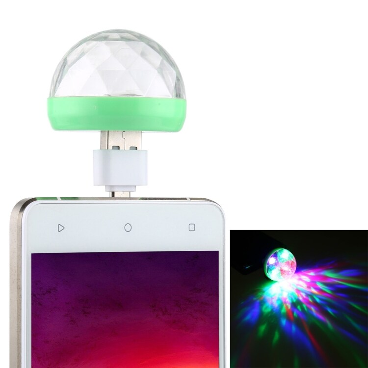 Discobelysning til smartphones med Micro-USB-Adapter