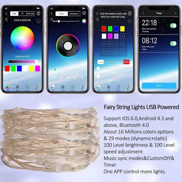 LED-Lyskæde med smartphonestyring