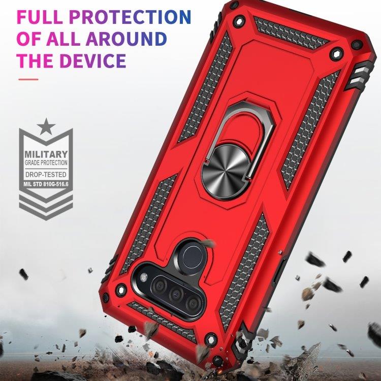 Beskyttende mobilcover med roterende og foldbart stativ til LG K50 & Q60