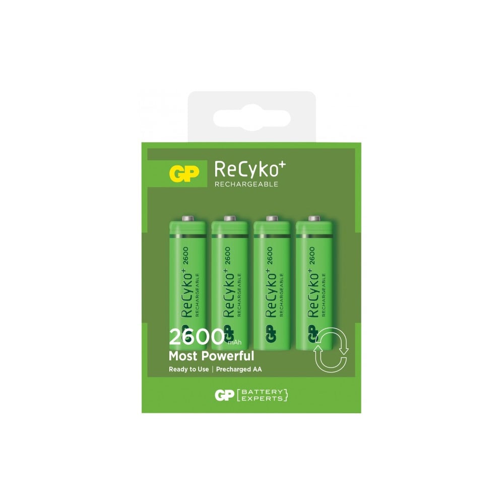 GP ReCyko AA-Batterier 2600mAh 4-pak