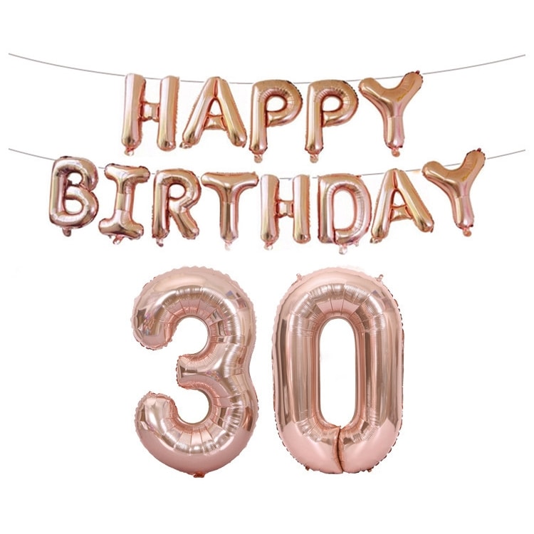 Fødselsdagsballoner til 30-årig