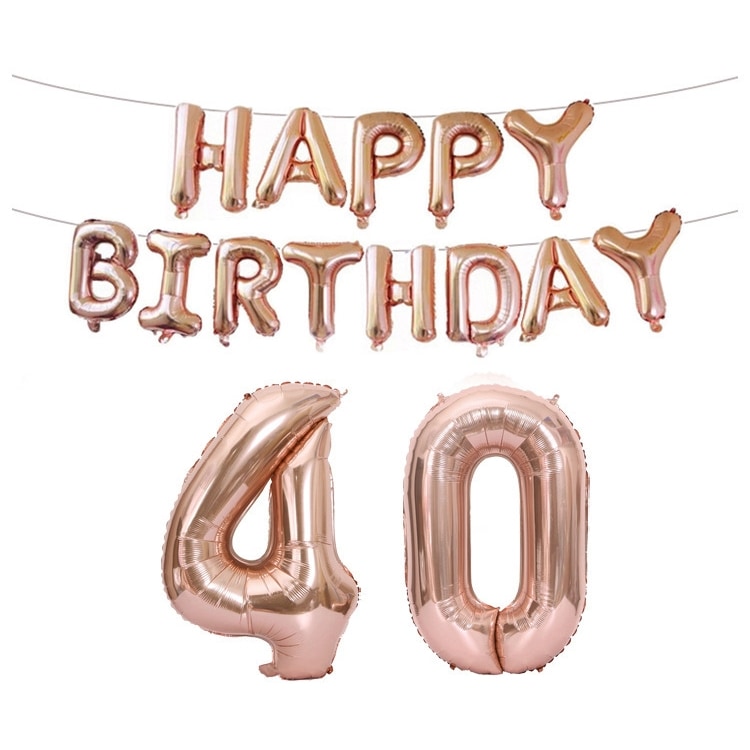 Fødselsdagsballoner til 40-årig