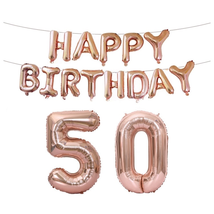 Fødselsdagsballoner til 50-årig