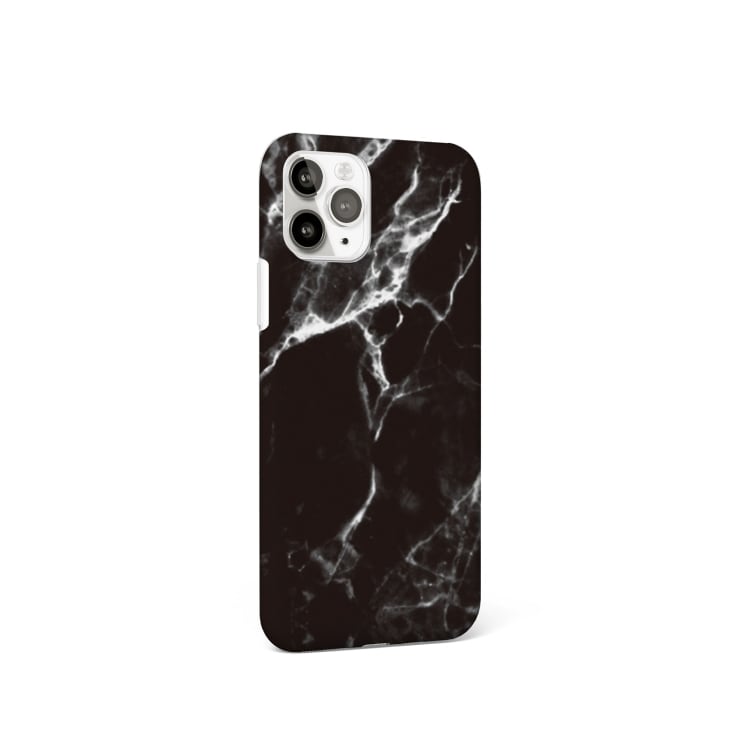 Cover med marmormønster til iPhone 12 Mini - Sort