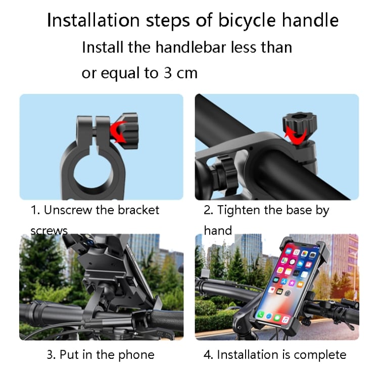 Roterbar mobilholder til cykelstyret