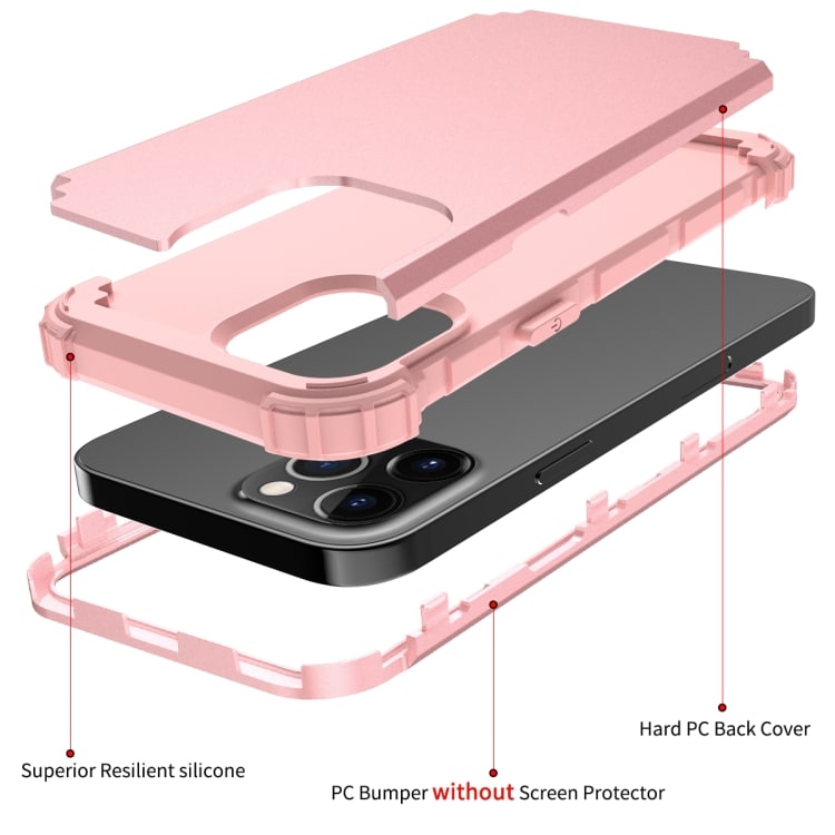 Mobilcover med robuste hjørner til iPhone 12 / 12 Pro - Rosa