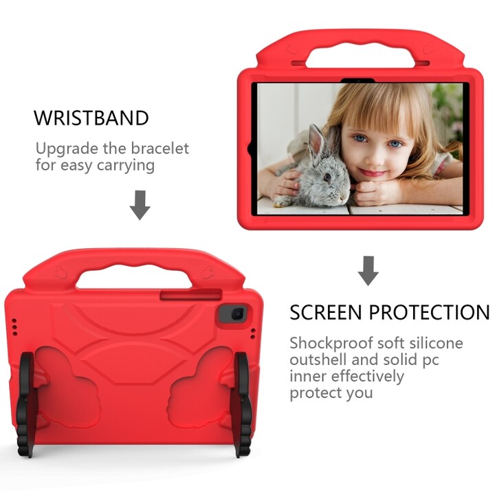 Beskyttende foderal med håndtag til Samsung Galaxy Tab A7 10.4(2020)T500/T505 - Rød