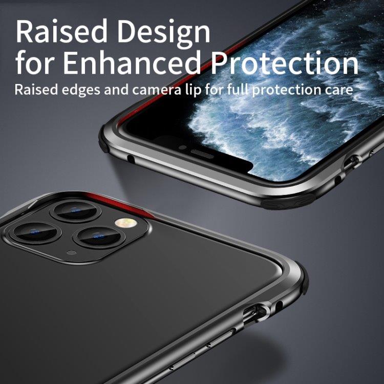 Transparent mobilcover med sølvkanter til iPhone 11 Pro