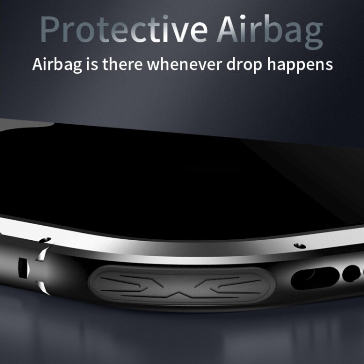 Transparent mobilcover med sølvkanter til iPhone 11 Pro Max