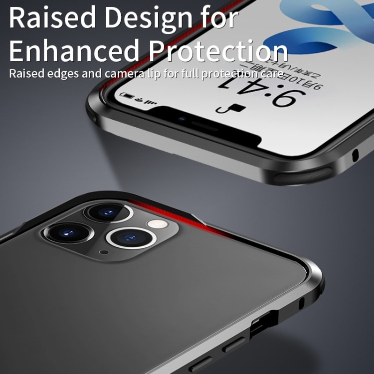 Transparent mobilcover med sølvkanter til iPhone 12 / 12 Pro