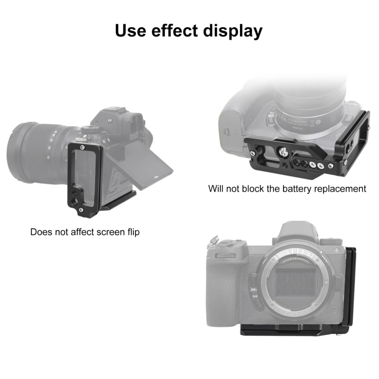 1/4" Kameraplade med vertikal vinkel til Nikon Z6 & Z7