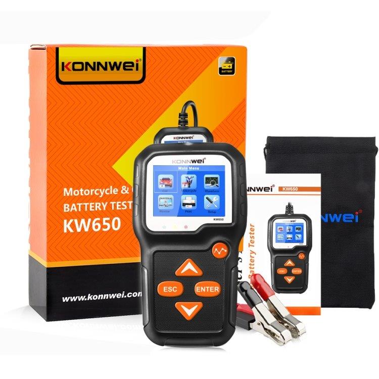 KONNWEI KW650 6V- 12V Diagnoseværktøj for køretøjsbatterier