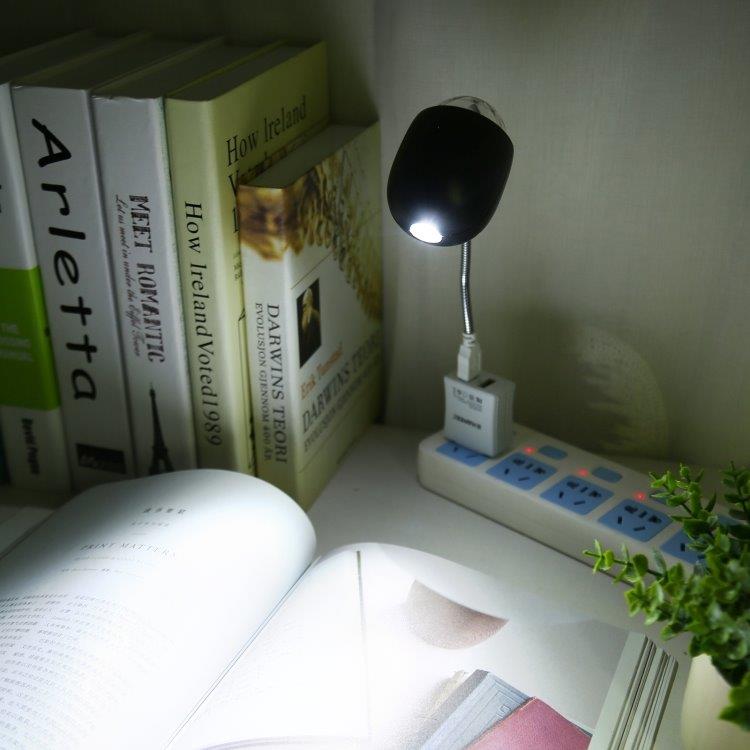 USB-lampe med farveglad discobelysning og almindelig belysning