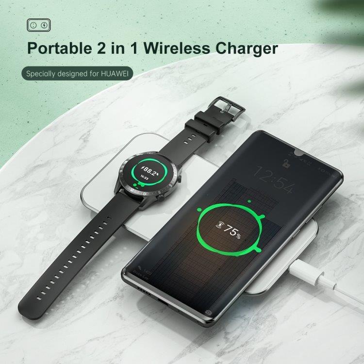 Trådløs ladeplade til Huawei Smartwatch & Telefon