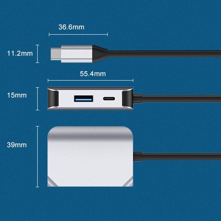 3-i-1-adapter USB-C til USB 3.0 + HDMI + PD-port