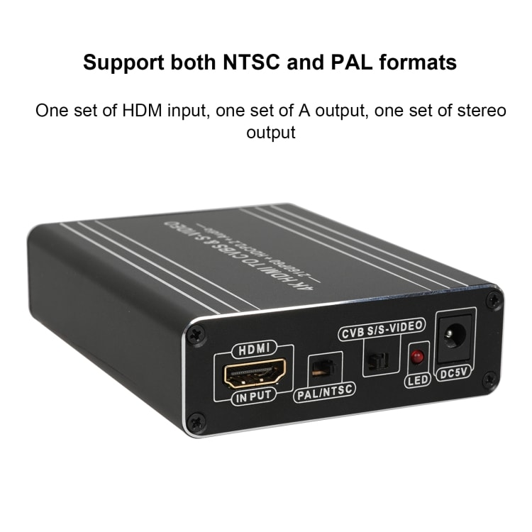 4K HDMI til CVBS & S-Video converter