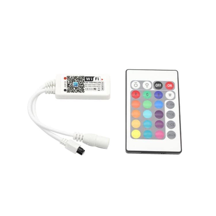 Trådløs regulator for RGB-belysning til smartphones med IR-kontrol