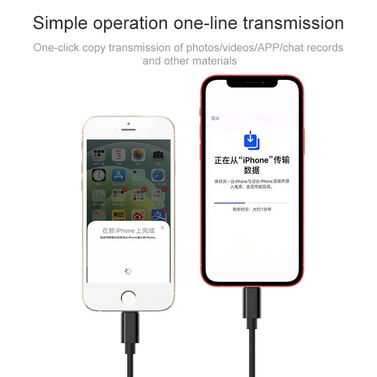 Kabel med to x han til iPhone