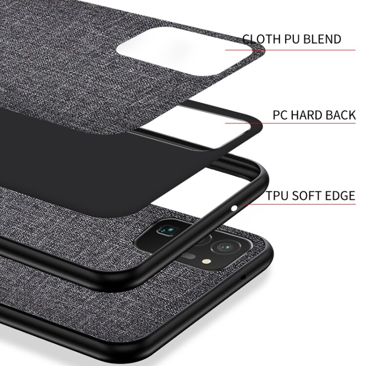 Beskyttelsescover med textil på ydersiden til Samsung Galaxy S21 Ultra 5G - Grøn