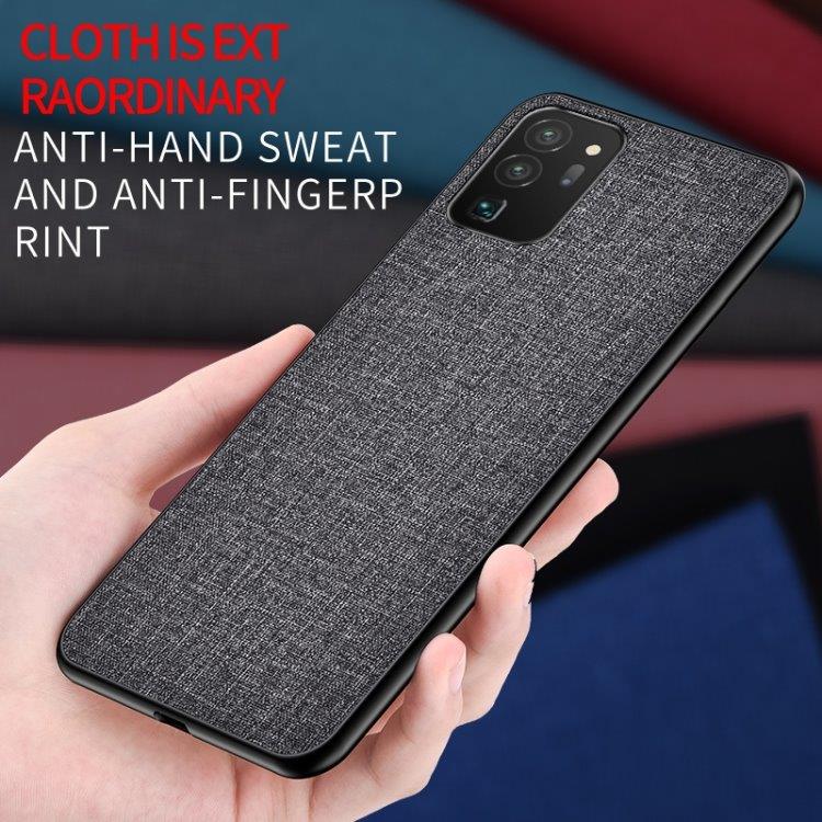 Beskyttelsescover med textil på ydersiden til Samsung Galaxy S21 Ultra 5G - Rød