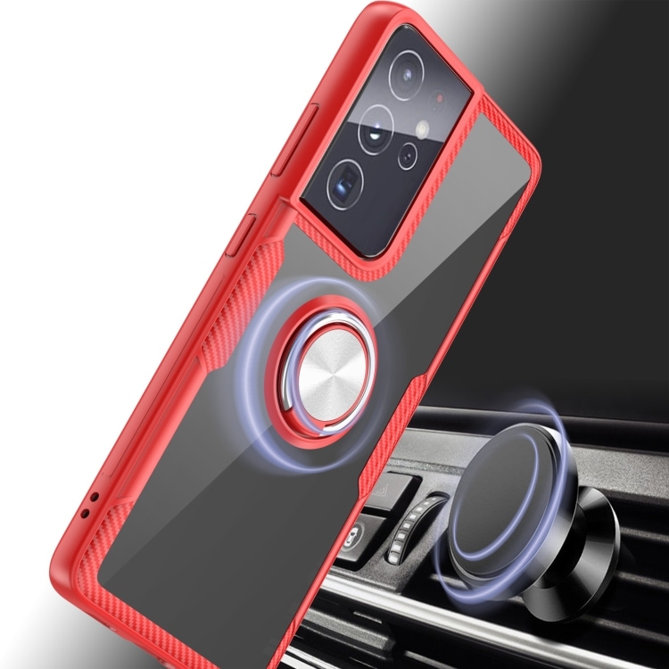 Stødtålende cover med magnetplade og støtte til Samsung Galaxy S21 Ultra 5G