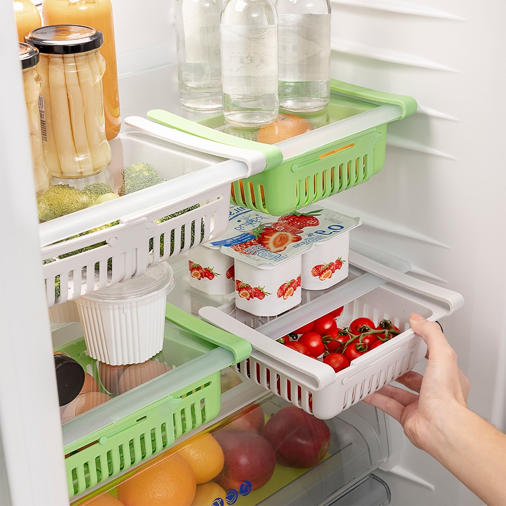 Innovagoods Opbevaringsbakke til køleskabet, 2-pak