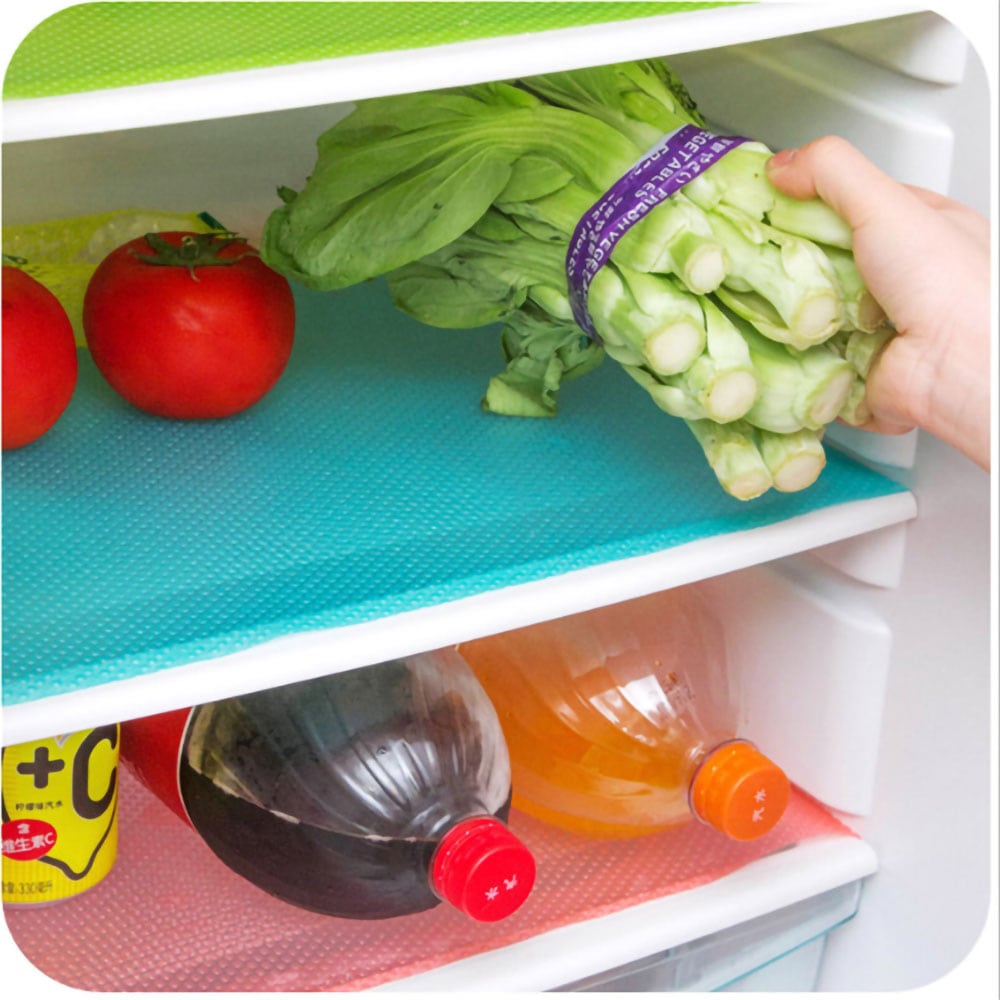 Køleskabsmåtte / Hyldebeskyttelse til køleskab 4-pak