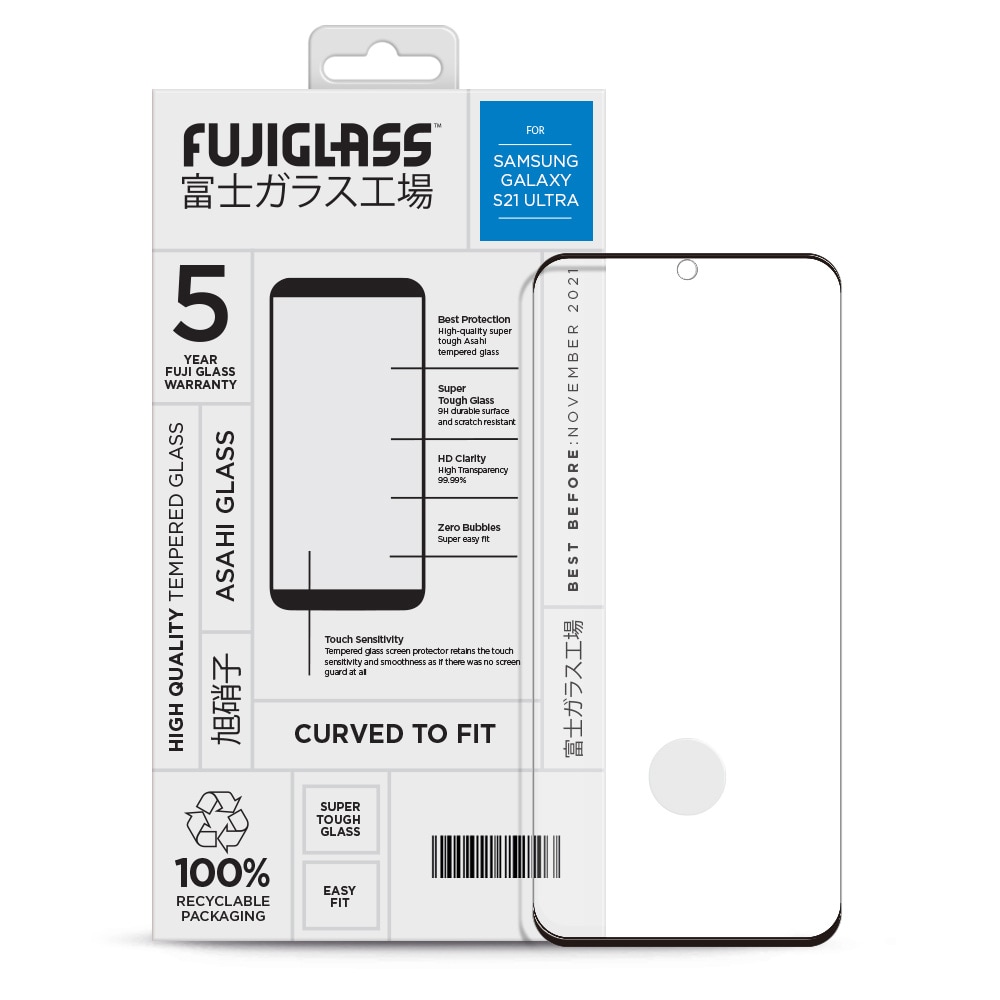 Fuji Curved-to-fit Skærmskåner Samsung Galaxy S21 Ultra