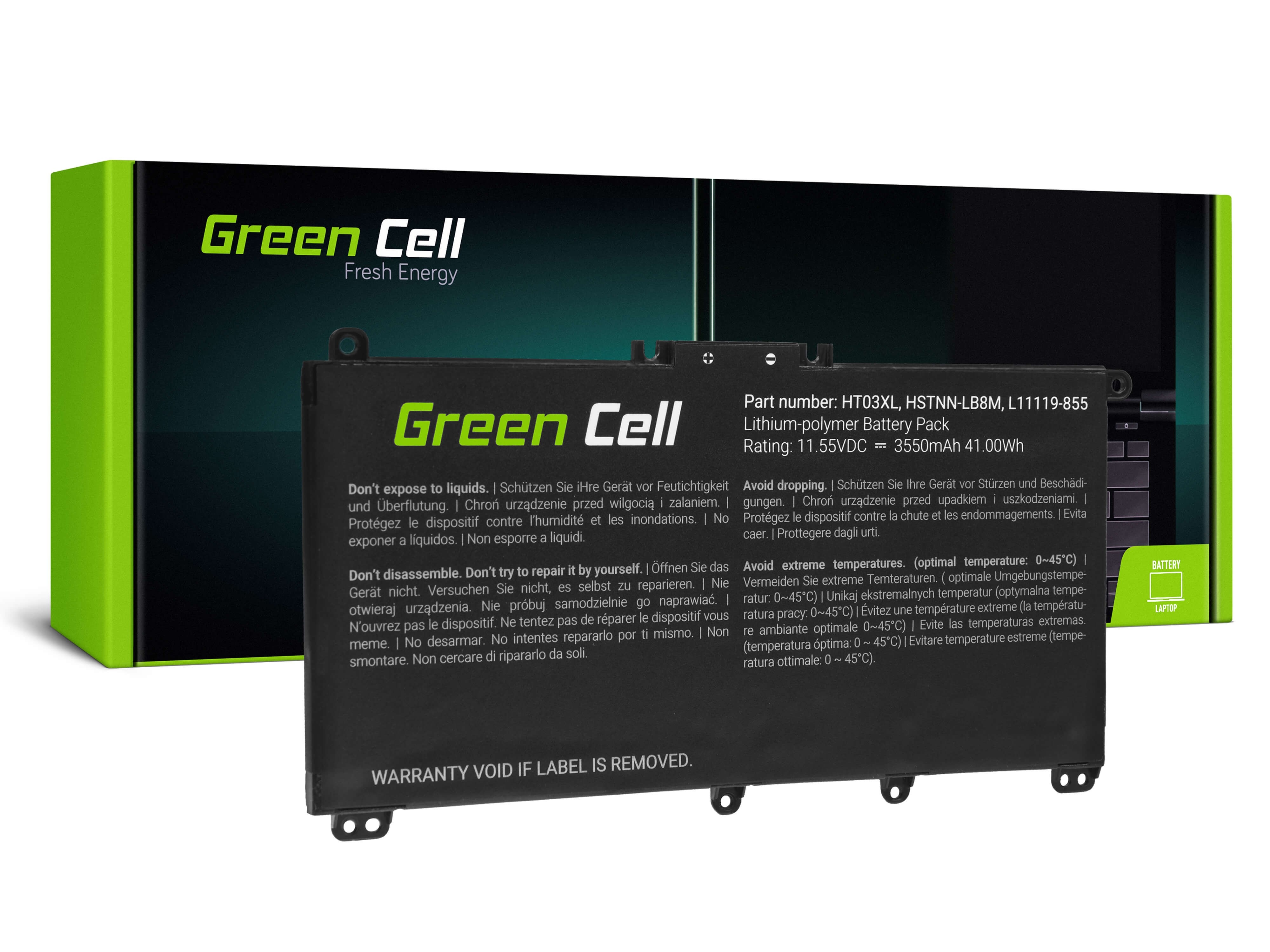 Laptopbatteri Green Cell HT03XL til HP 240 G7 245 G7, HP 14 15 17