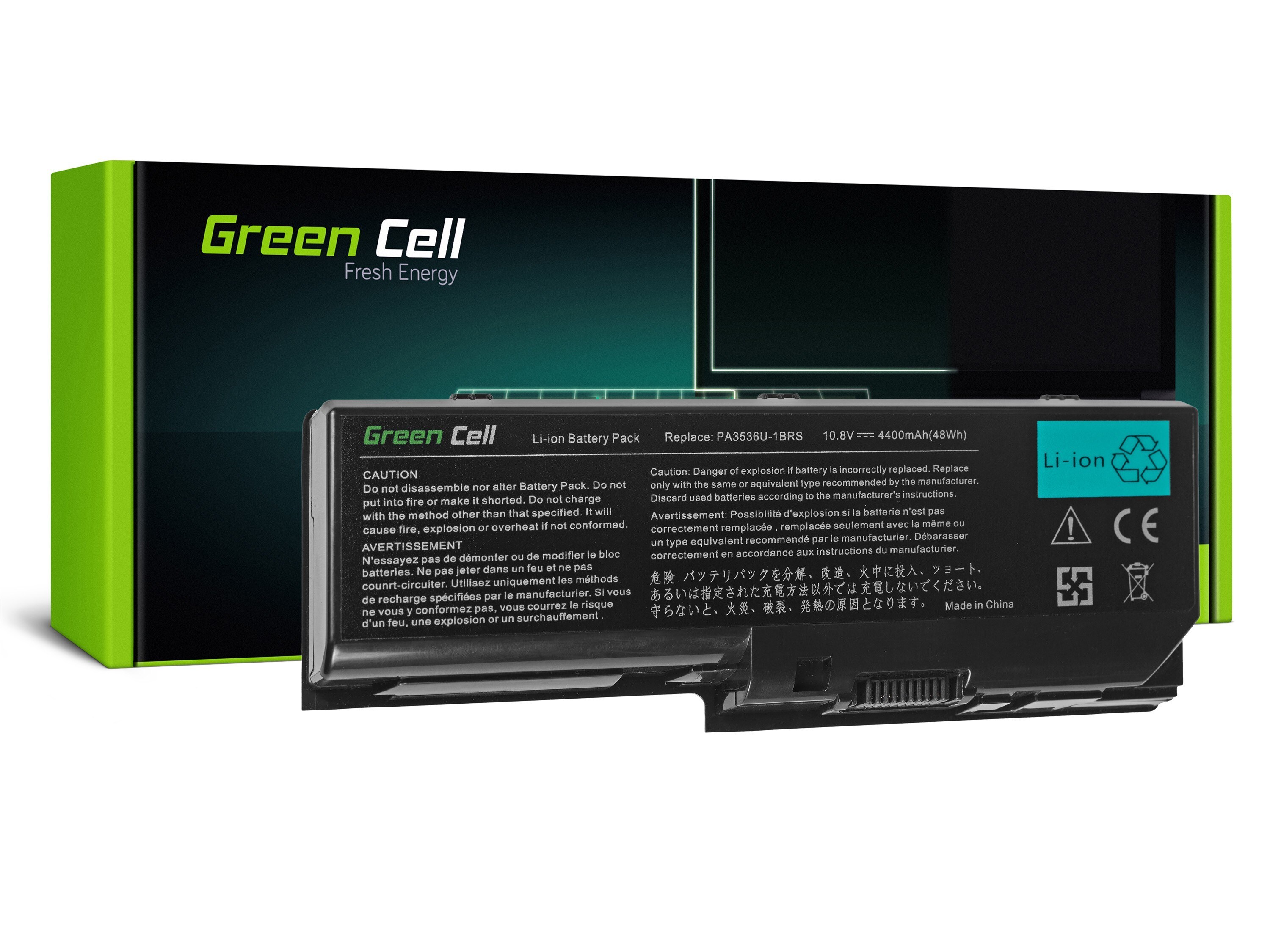 Green Cell laptopbatteri til Toshiba Satellite L350 P200 PA3536U-1BRS