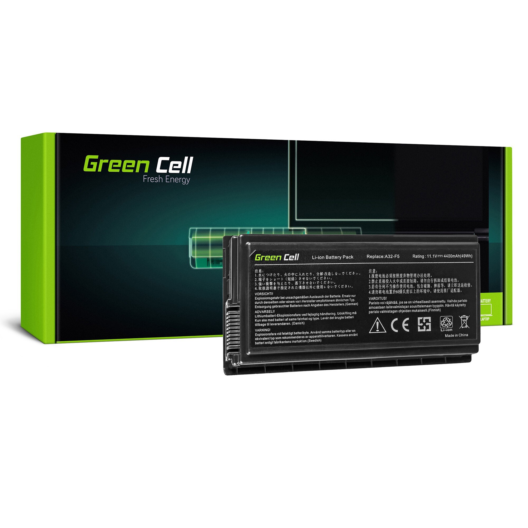 Green Cell laptopbatteri til Asus F5N F5R F5V F5M F5RL X50 X50N X50RL