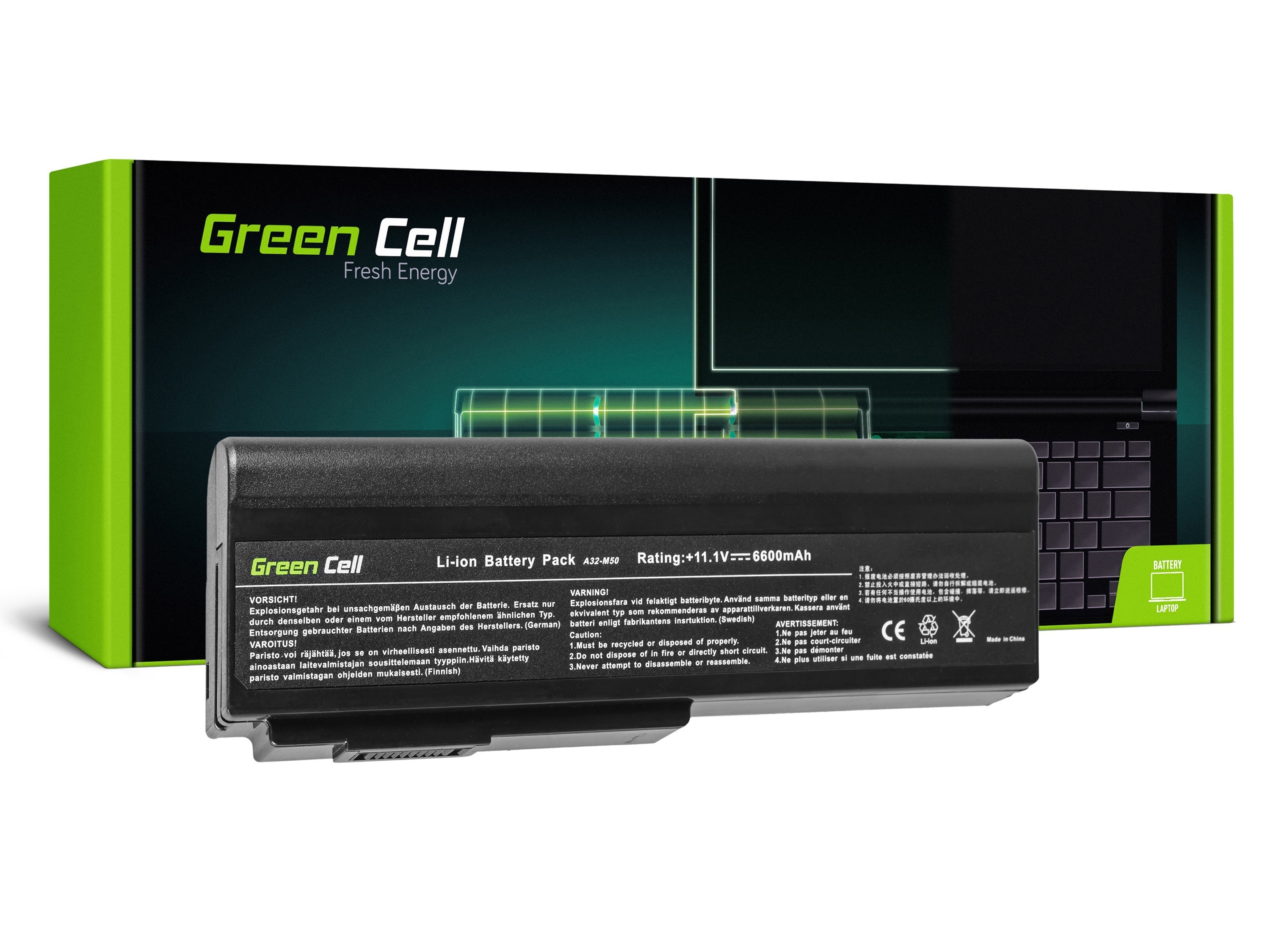 Green Cell laptopbatteri til Asus A32-M50 A32-N61 N43 N53