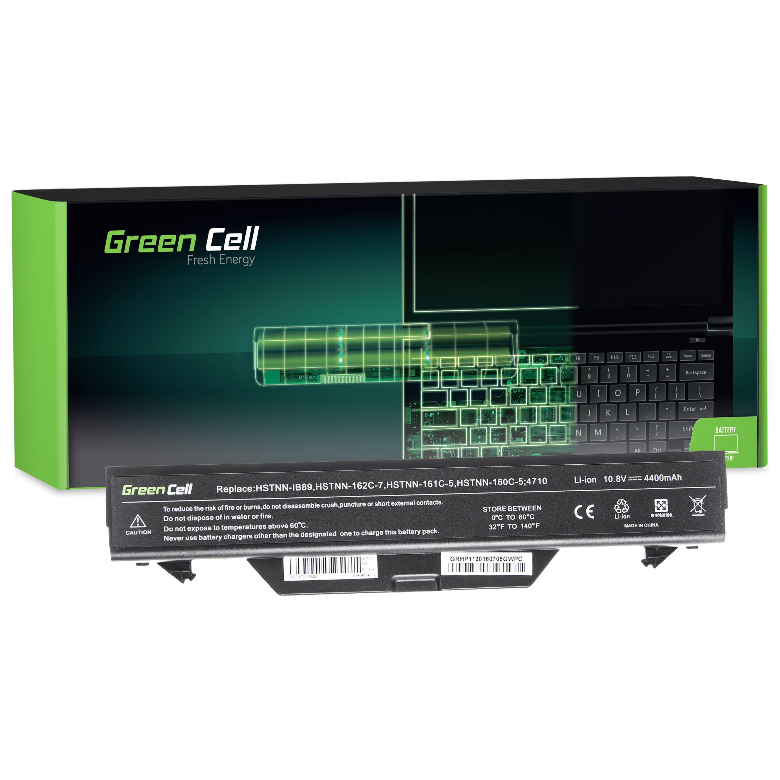 Green Cell laptopbatteri til HP Probook 4510 4510s 4515s 4710s 4720s