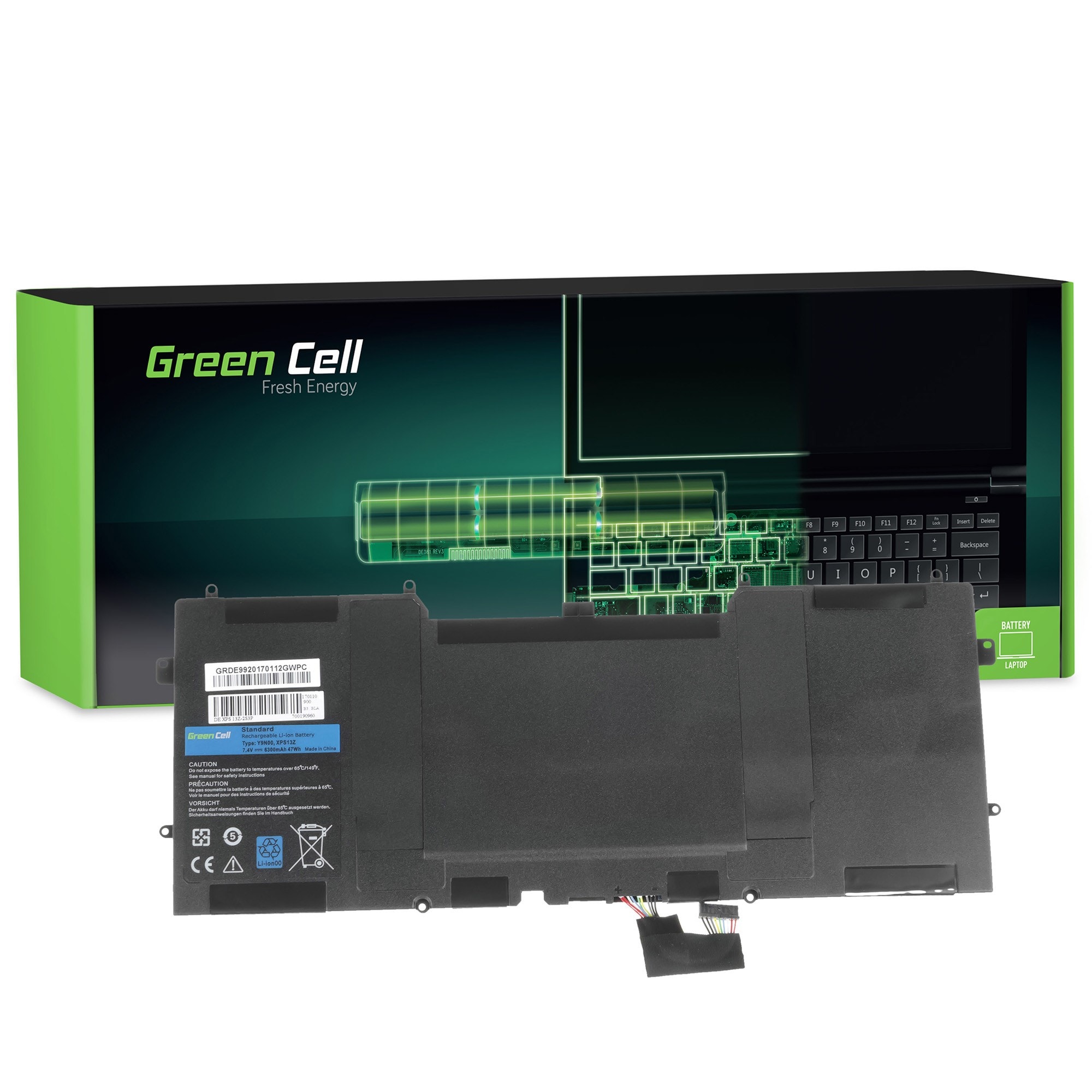 Green Cell laptopbatteri til Dell XPS 13 9333 L321X L322X XPS 12 9Q23