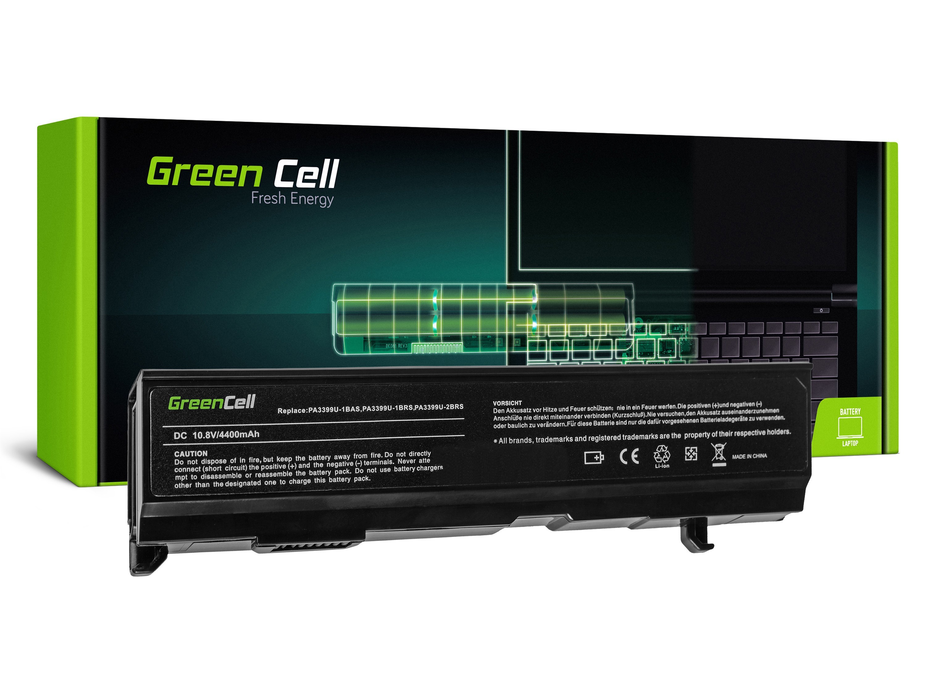 Green Cell laptopbatteri til Toshiba Satellite A80 A100 A105 M40 M50