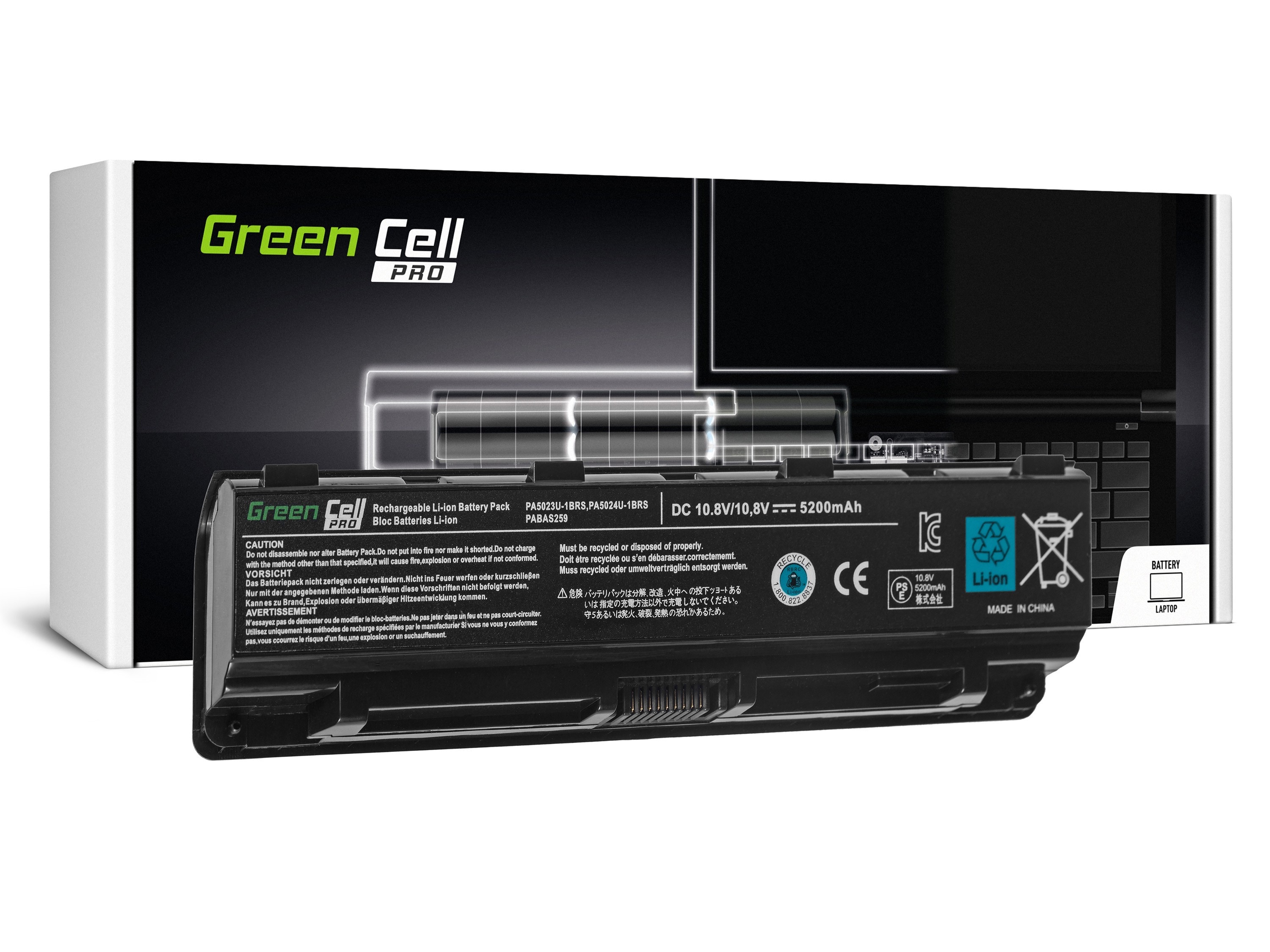 Green Cell PRO laptopbatteri til Toshiba Satellite C850 C855 C870 L850