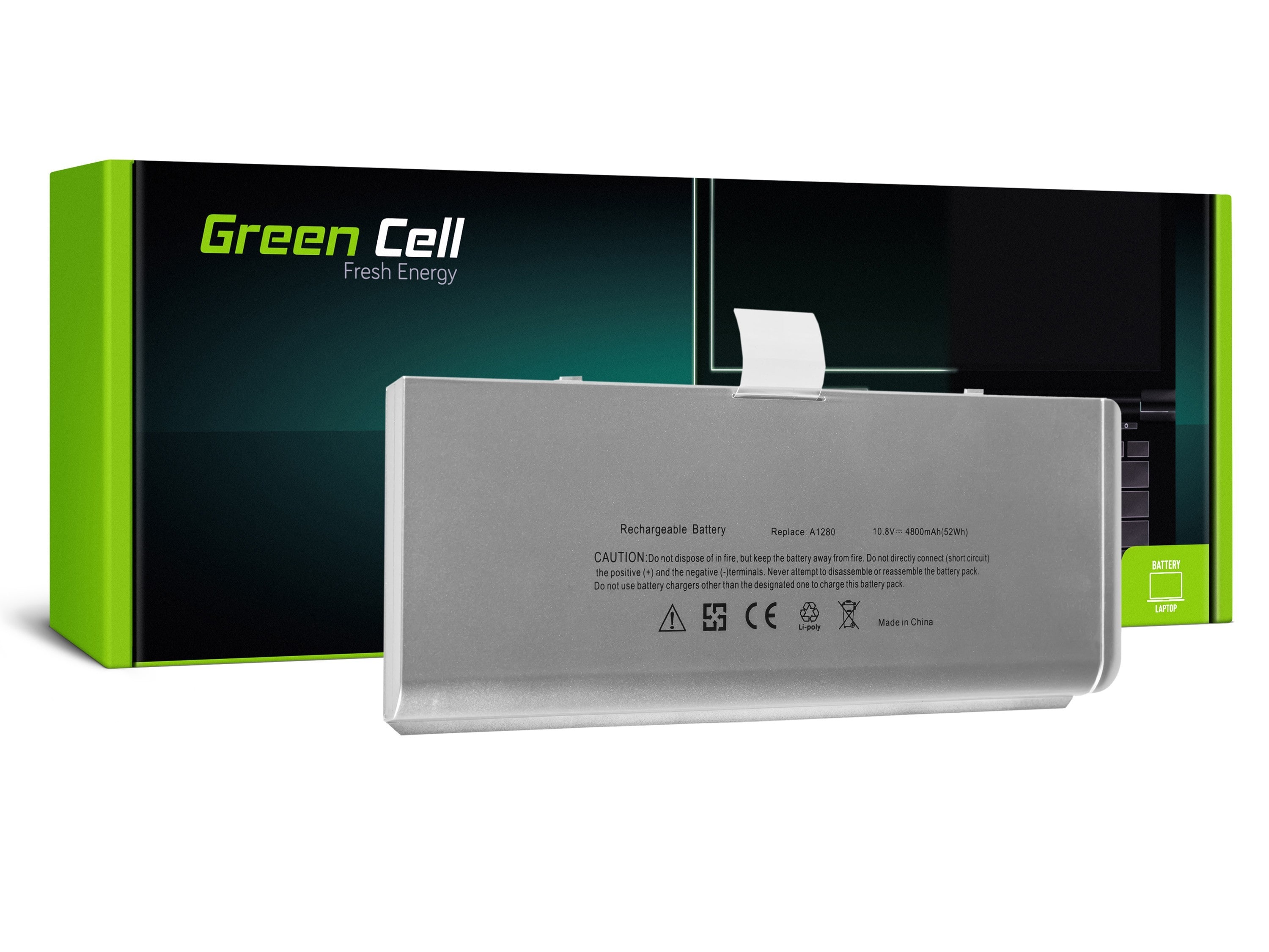 Green Cell laptopbatteri til Apple Macbook 13 A1280 Aluminum Unibody