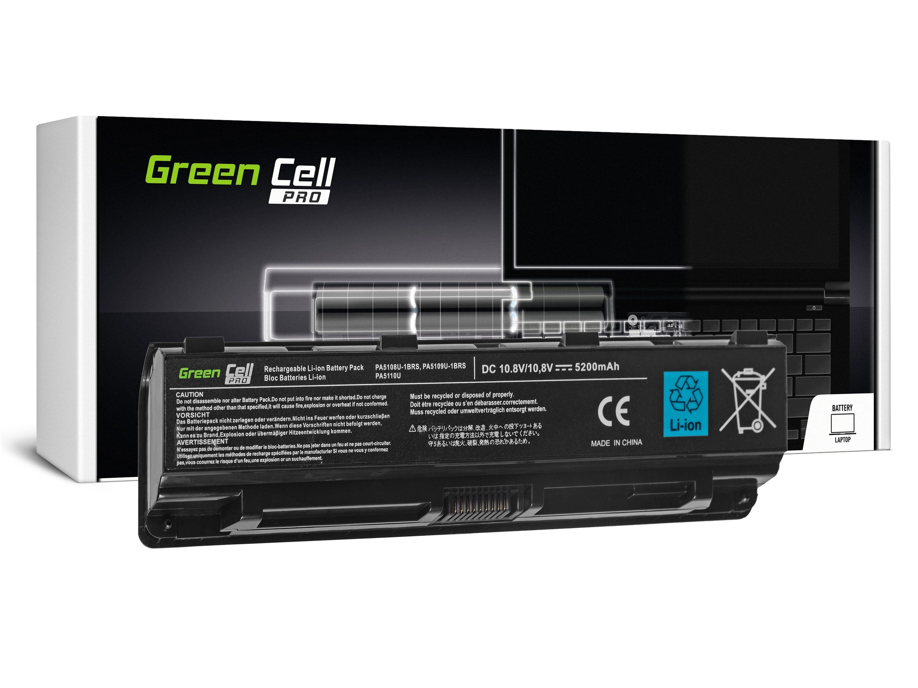 Green Cell PRO laptopbatteri til Toshiba Satellite C50 C50D C55 C55D